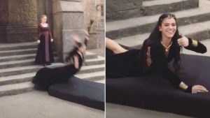 Será que o Neymar Aprendeu? Bruna Marquezine ensina como cair no chão cinematograficamente
