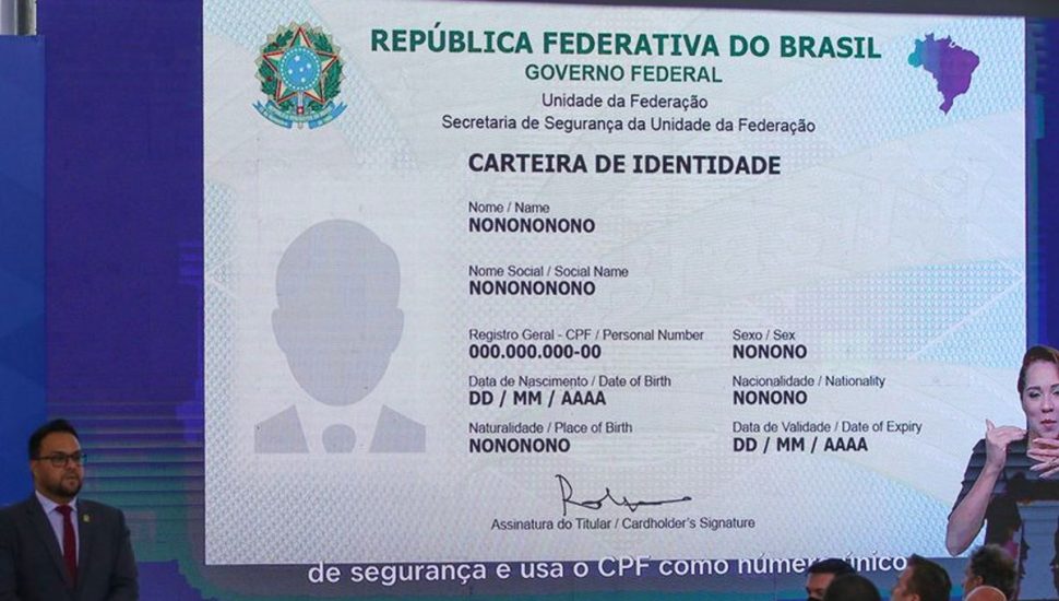 Nova Carteira de Identidade Nacional, RG Novo, Carteira de Identidade.