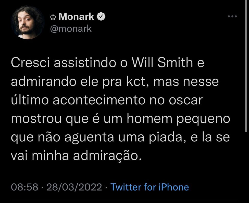 Discurso que Monark apagou após sofrer represália da internet e ser novamente apontado. Foto: Reprodução