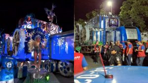 Acidente com carro alegórico na saída do Sambódromo do Rio deixa menina ferida