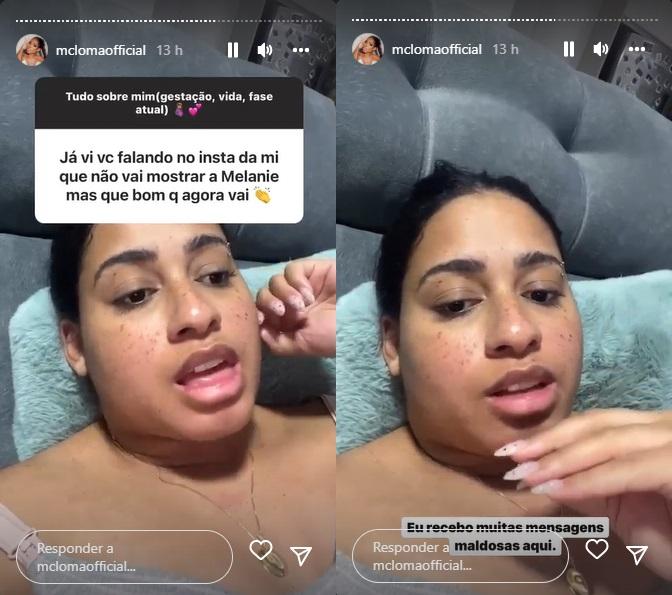 Mc Loma respondeu aos fãs e seguidores com sinceridade e afirmou que não irá mostrar Melanie e o motivo disso.