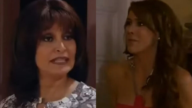 Sortilégio: Maria José confronta Vitória e a coloca contra a parede 6 Vitória (Daniela Romo) e Maria José (Jacqueline Bracamontes) em Sortilégio (Foto: Reprodução)