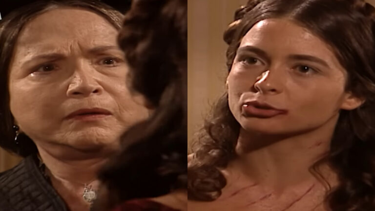 Idalina vende Olívia em feira na novela Força de Um Desejo (Foto: Reprodução)