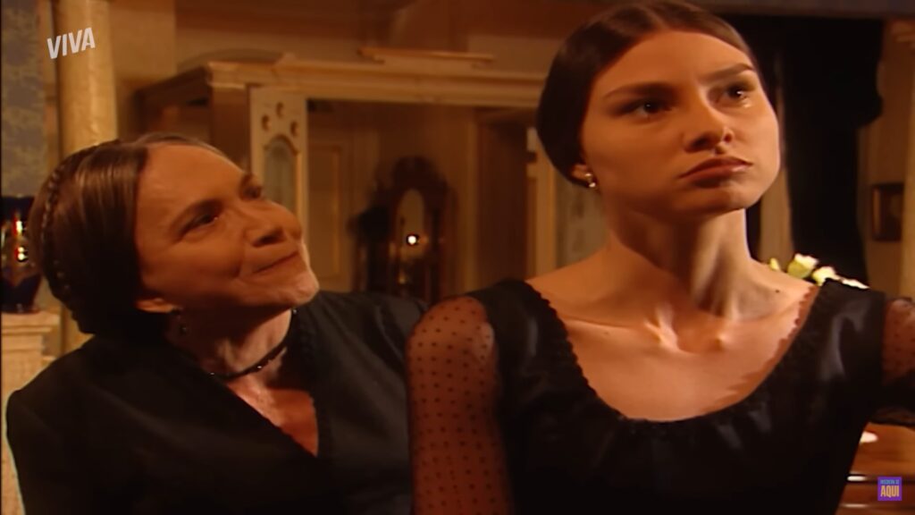 Idalina (Nathália Timberg) e Alice, vivida por Lavínia Vlasak, na novela Força de Um Desejo (Foto: Reprodução / Viva)