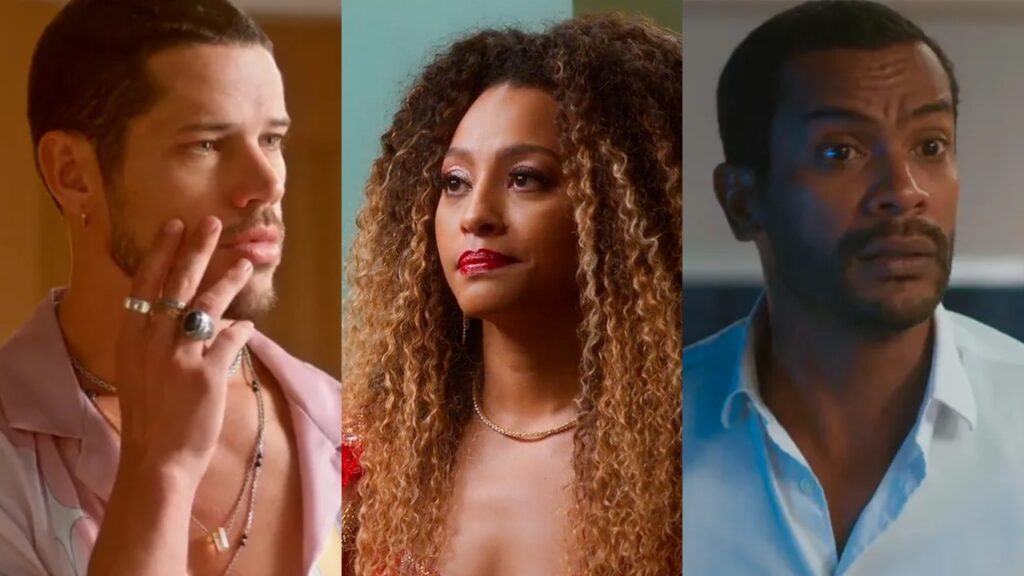 Ben (Samuel de Assis), Sol (Sheron Menezzes) e Lui Lorenzo (José Loreto) em Vai na Fé (Foto: Reprodução)