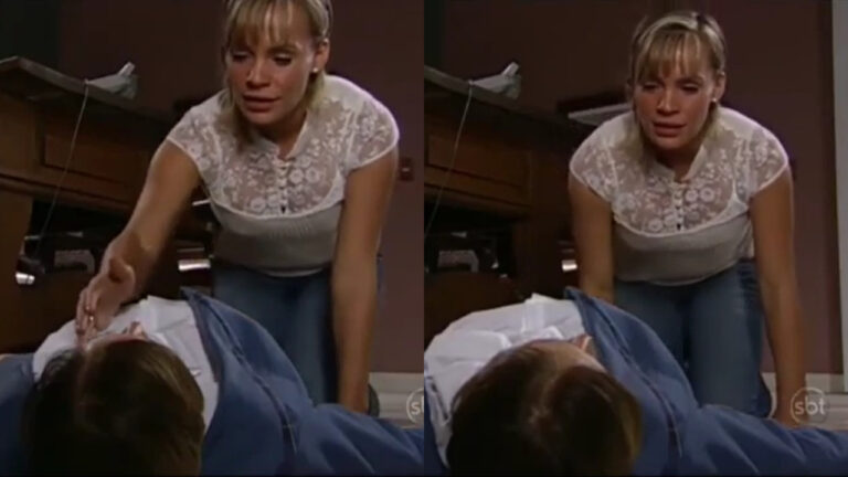 Meu Pecado: Renata comete assassinato após surto e se dá mal 13 Renata e Madalena em Meu Pecado (Foto: Divulgação)