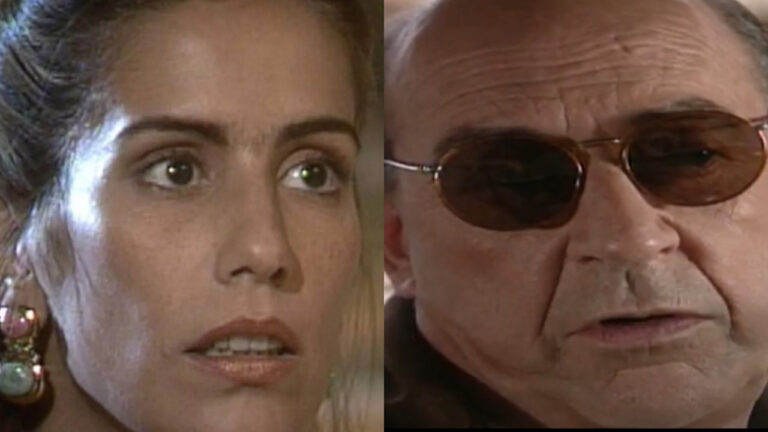 Raquel e Virgílio em Mulheres de Areia (Foto: Reprodução)