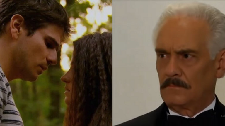 Augusto humilha Esmeralda enquanto Paulo desaparece (Foto: Reprodução)