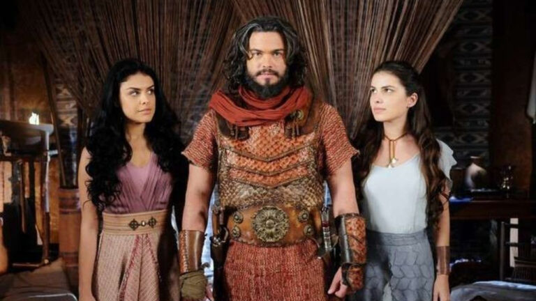 Na imagem os atores protagonistas de mais uma trama bíblica da Record, emissora de Edir Macedo. Resumo A Terra Prometida (Foto: Divulgação)