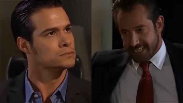 Rodrigo vai para cima de Patrício em Um Refúgio Para o Amor (Foto: Reprodução)