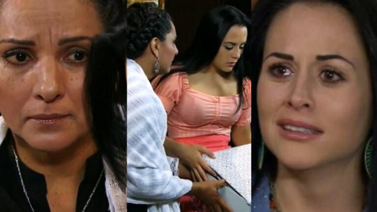 Um Refúgio Para o Amor: Paz dá o presente de gravidez para Luciana: "Recordação da sua mãe" 6 Luciana recebe presente em Um Refúgio Para o Amor (Foto: Reprodução)