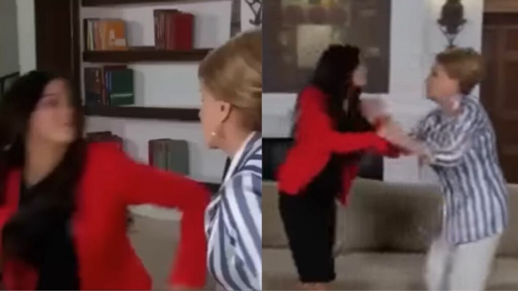 Esmeralda e Lorena na novela A Gata (Foto: Reprodução)