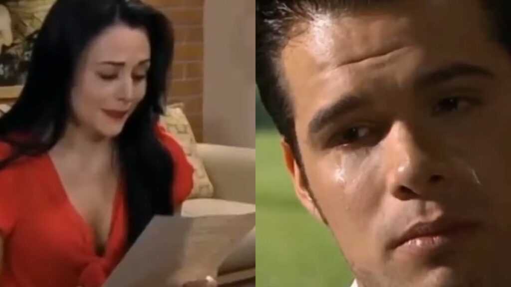 Na imagem, Luciana recebe carta de Patrício em Um Refúgio para o Amor (Foto: Reprodução)