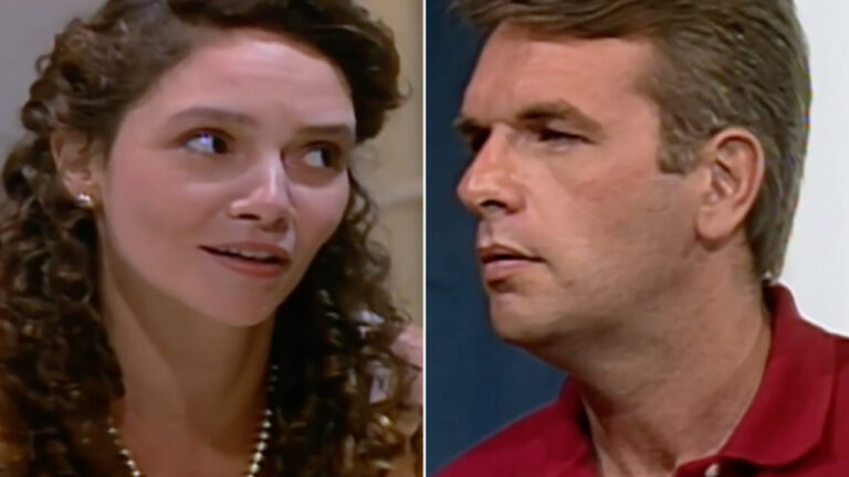 Os personagens Arlene e Cesar, que formam um casal na novela do Vale a Pena Ver de Novo da Rede Globo, Mulheres Apaixonadas (Foto: Divulgação)