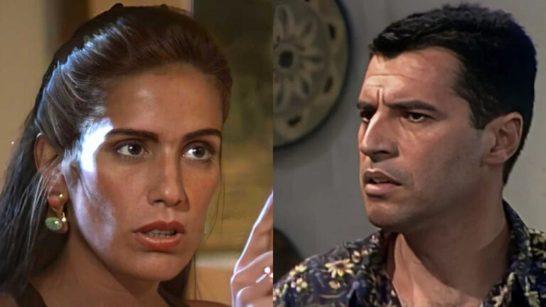 Na imagem, Raquel e Wanderlei da novela Mulheres de Areia (foto: Divulgação)