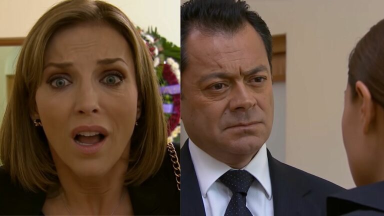 Roselena descobre traição de Máximino em Um Refúgio para o Amor (Foto: Reprodução)