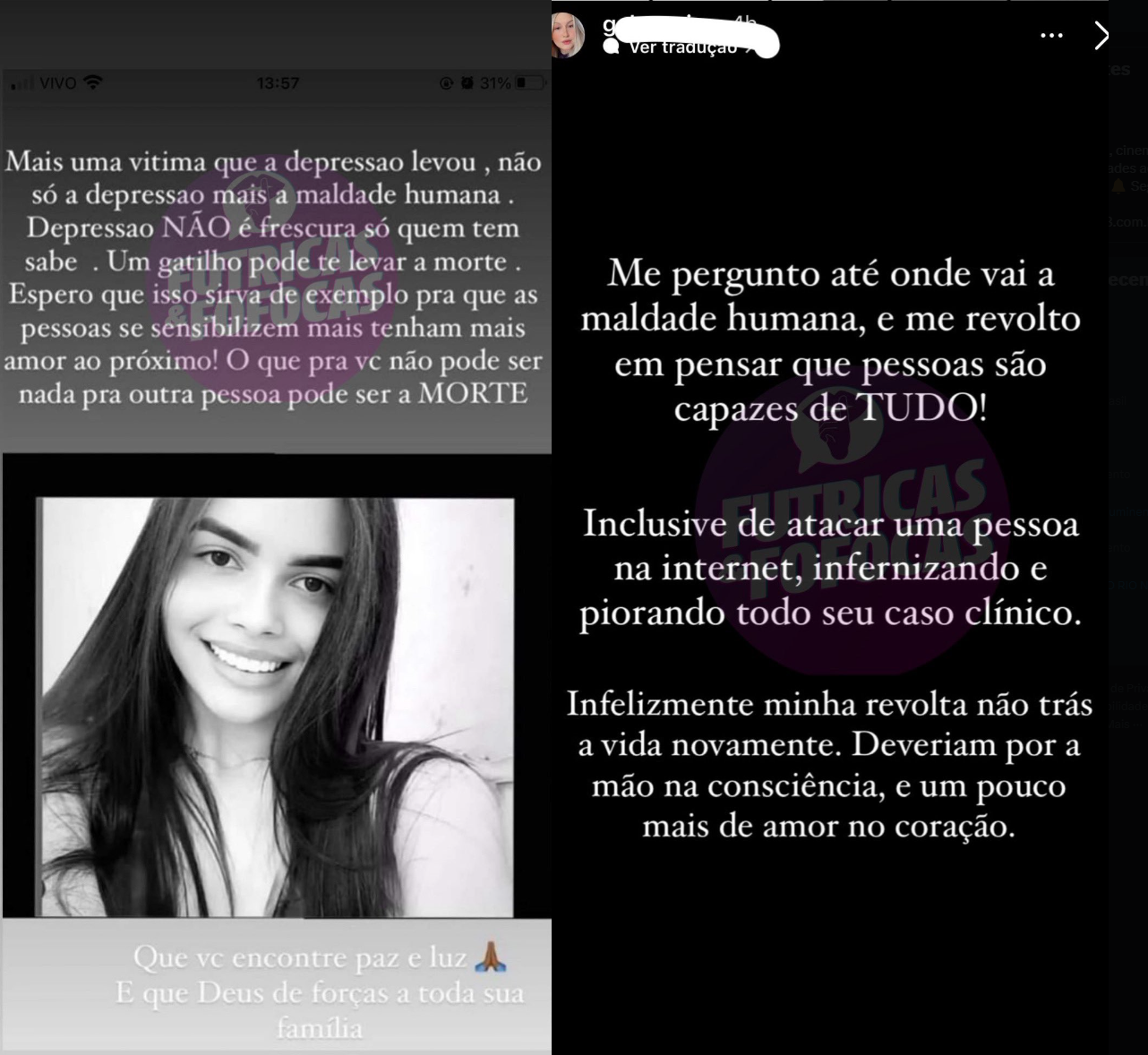 Amiga de Jéssica publicou relato nas redes sociais