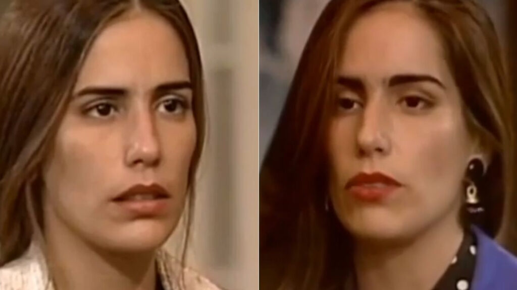 Na imagen, as personagens Ruth e Raquel, ambas interpretadas pela atriz Gloria Pires na novela Mulheres de Areia. (Foto: Divulgação)