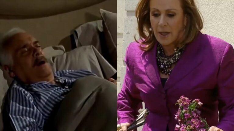 A Gata: Augusto morre e é humilhado por Lorena no leito de morte: "Velho caquético" 6 Augusto morre na novela A Gata (Foto: Reprodução)