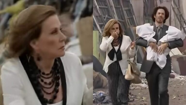 Lorena joga filhos de Esmeralda no lixão (Foto: Reprodução)