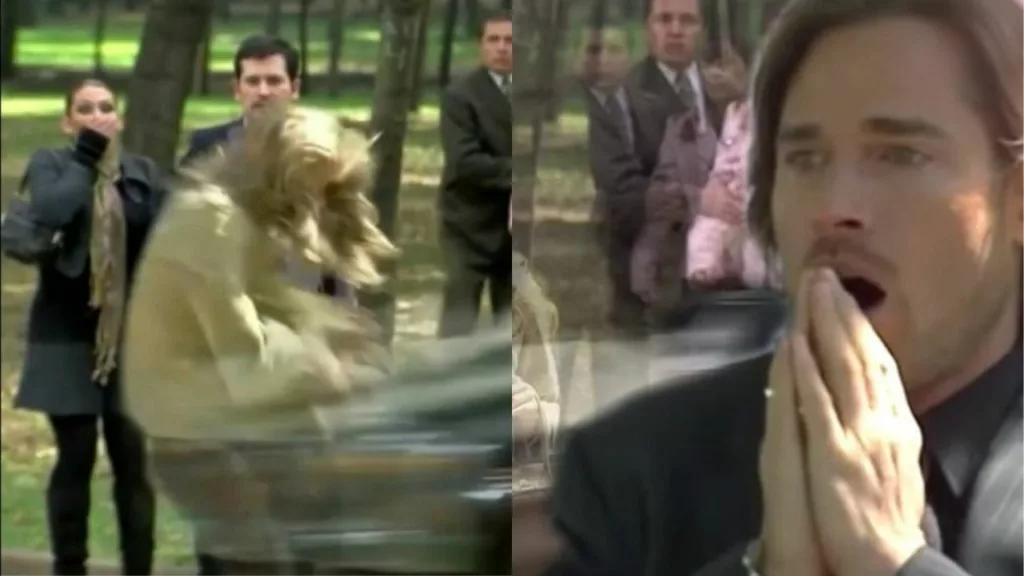 Na novela Teresa, Paloma é atropelada na véspera de desmascarar a vilã (Foto: Reprodução)