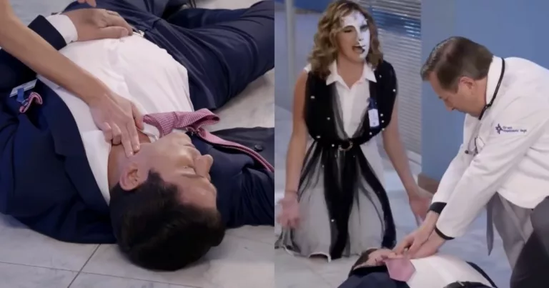 Contigo Sim: Geraldo infarta nos braços de Samanta e morre em seguida: "Agora estou sozinha" 6 Geraldo morre na novela Contigo Sim (Foto: Reprodução)