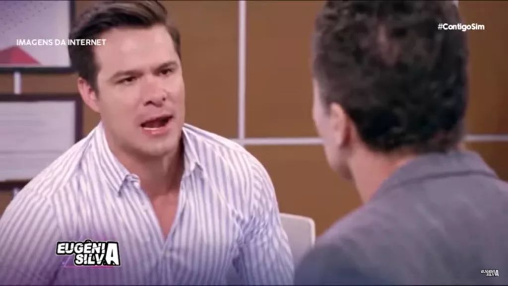 Leonardo descobre que Sandro não é seu pai em Contigo Sim. (Foto: Divulgação)