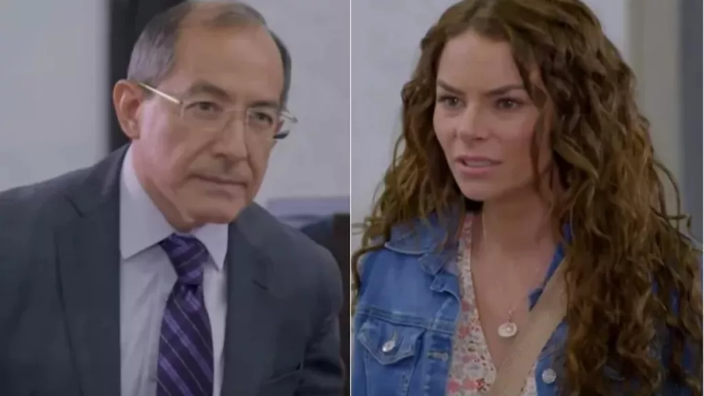 Duarte tenta reprovar Ângela na novela Contigo Sim (Foto: Divulgação)